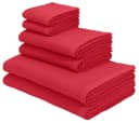Kangaroos Handtuchset Cassidy 6-tlg. Rot Frottier Waffeloptik Bild 2