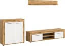 Home Affaire Wohnwand Aosta 3-teilig Weiß Eiche Nachbildung Bild 1
