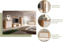 Home Affaire Wohnwand Aosta 3-teilig Weiß Eiche Nachbildung Bild 3