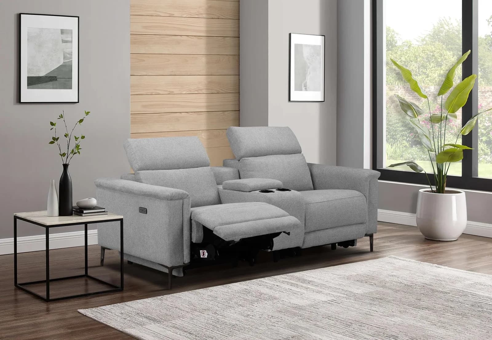 OTTO HOME Kinosofa LUND 2-Sitzer Relaxfunktion Grau