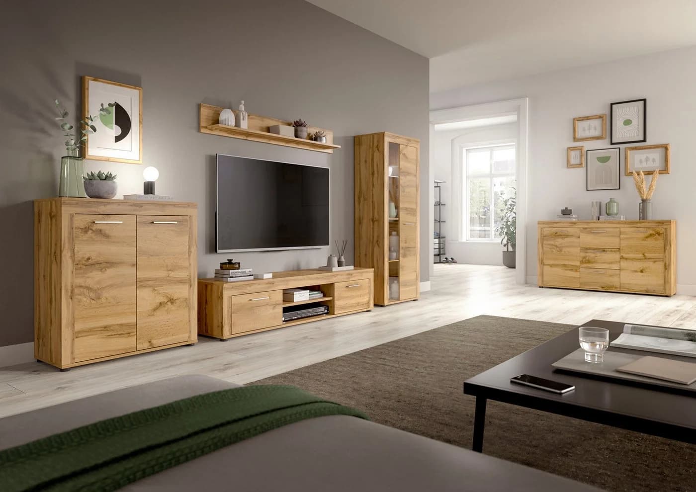 HOME AFFAIRE Wandboard Aosta 140cm Wotan Eiche Nachbildung - Bild 4