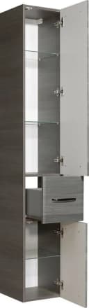 Hochschrank SAPHIR Quickset Badschrank Grau mit Türdämpfer Bild 5