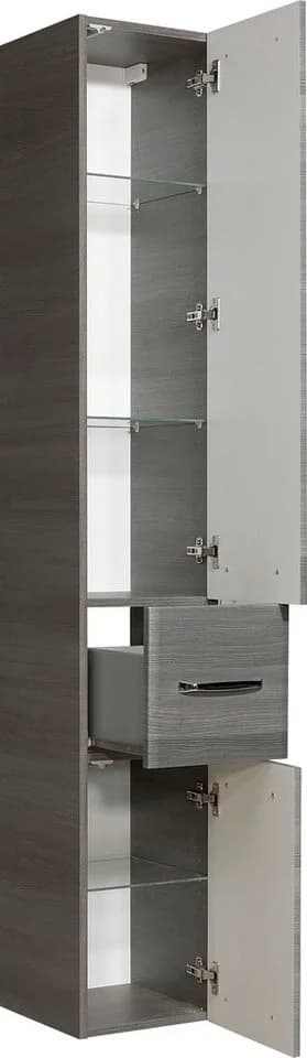 Hochschrank SAPHIR Quickset Badschrank Grau mit Türdämpfer - Bild 5