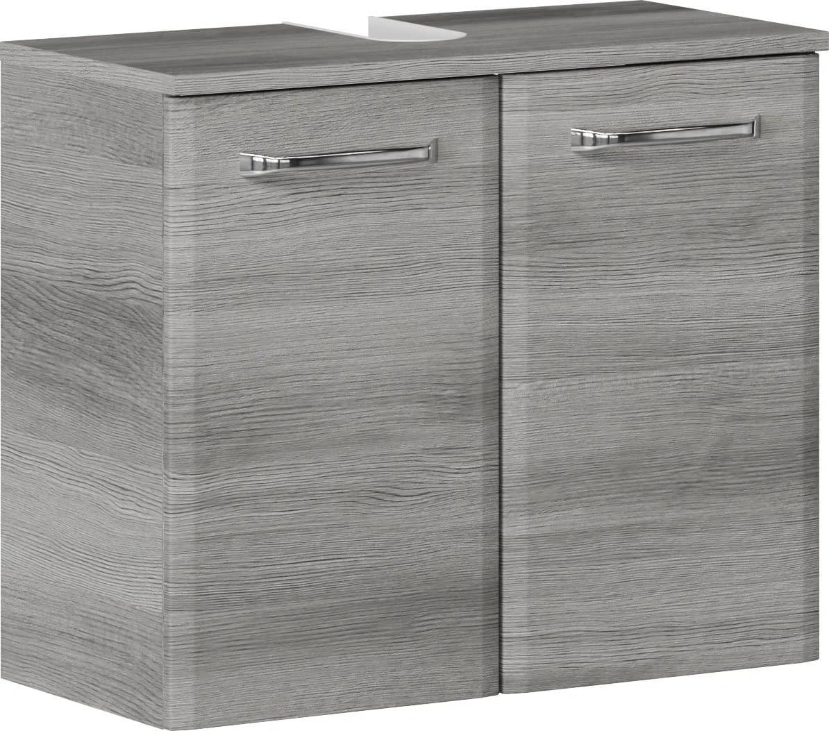 Waschbeckenunterschrank SAPHIR Quickset 60 cm Grau mit Türdämpfer