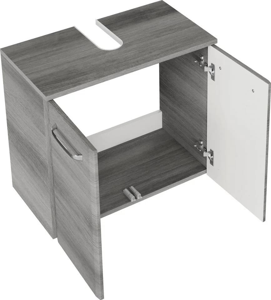 Waschbeckenunterschrank SAPHIR Quickset 60 cm Grau mit Türdämpfer - Bild 4