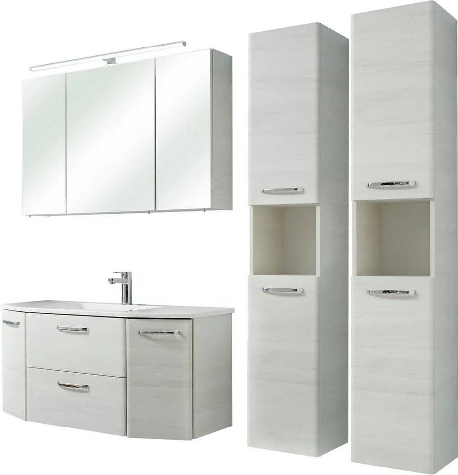 Badmöbel-Set SAPHIR Quickset 936 mit LED-Spiegelschrank und Mineralgussbecken - Bild 2