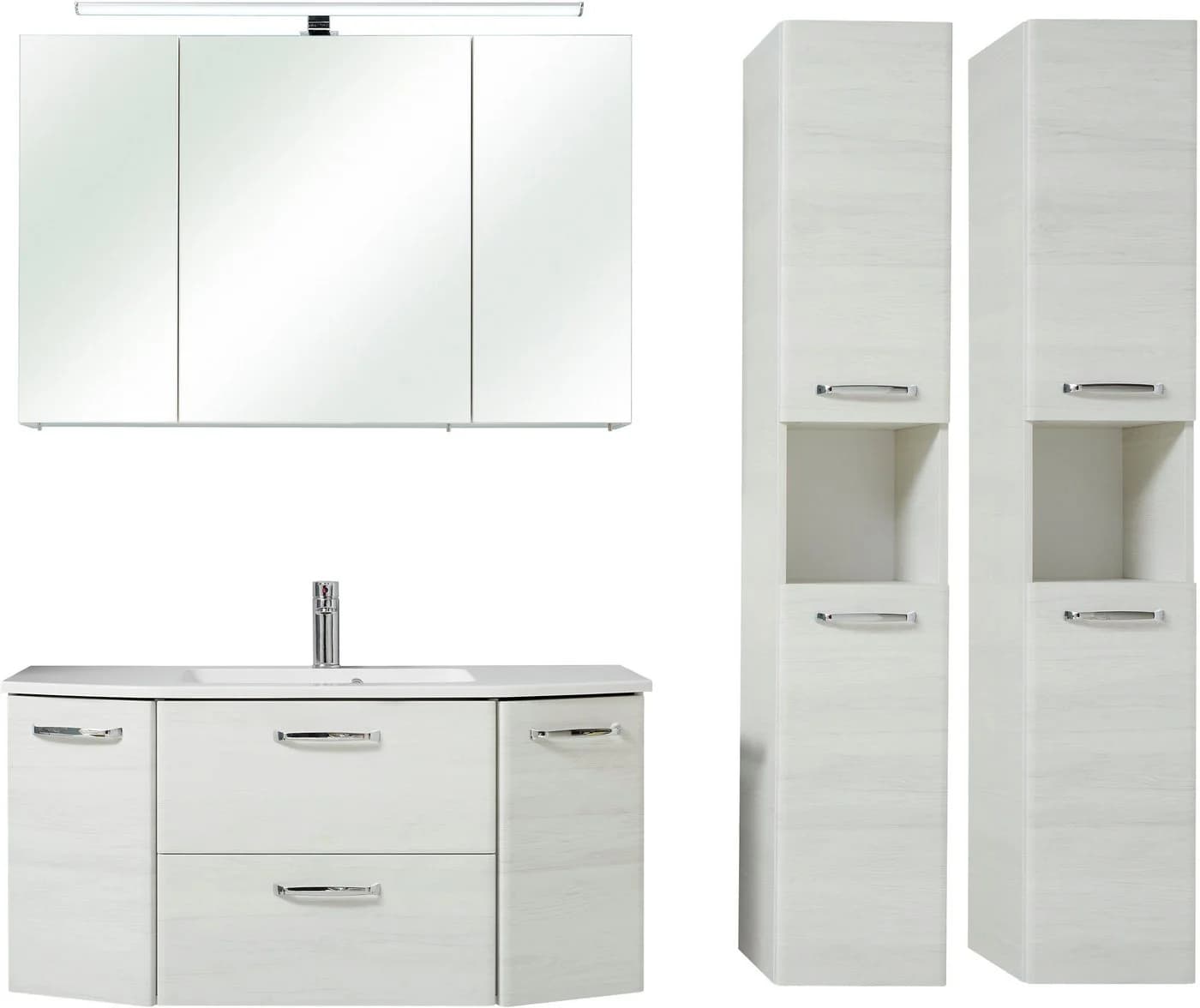 Badmöbel-Set SAPHIR Quickset 936 mit LED-Spiegelschrank und Mineralgussbecken - Bild 3