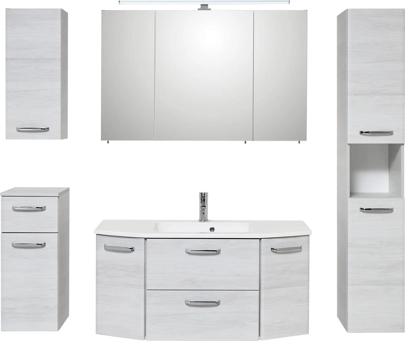 Badmöbel-Set SAPHIR Quickset 936 5-teilig mit LED-Spiegelschrank - Bild 1