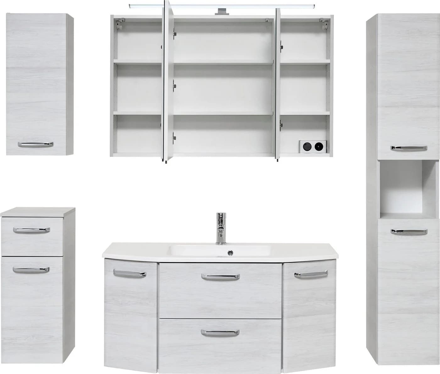 Badmöbel-Set SAPHIR Quickset 936 5-teilig mit LED-Spiegelschrank - Bild 3