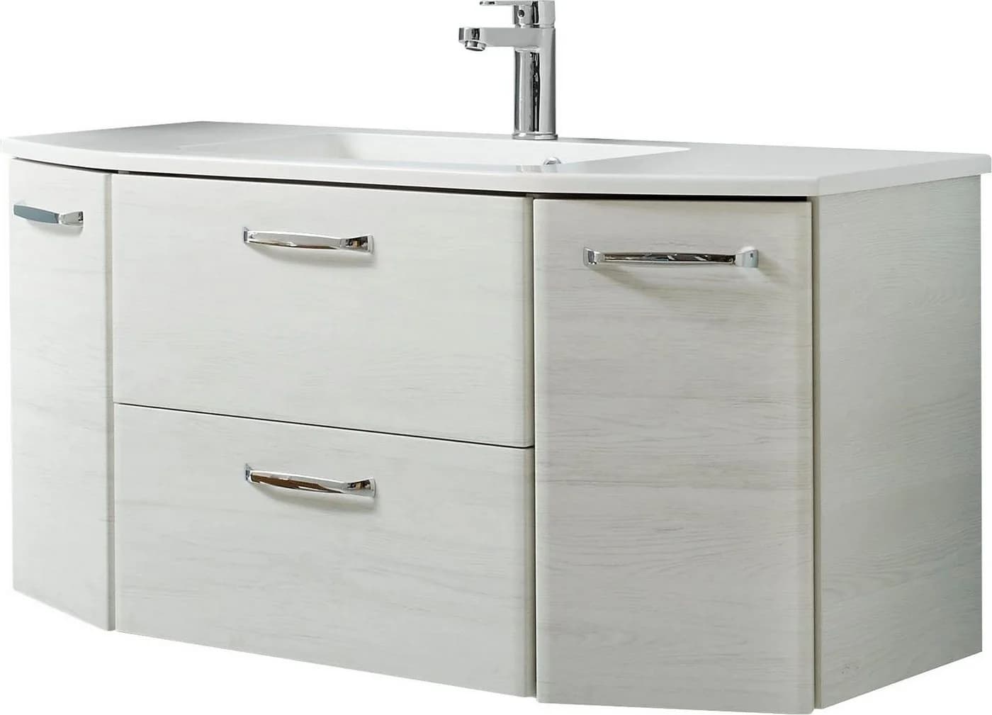 Waschtisch SAPHIR Quickset 110cm Eiche Weiß mit Mineralguss-Waschbecken - Bild 2