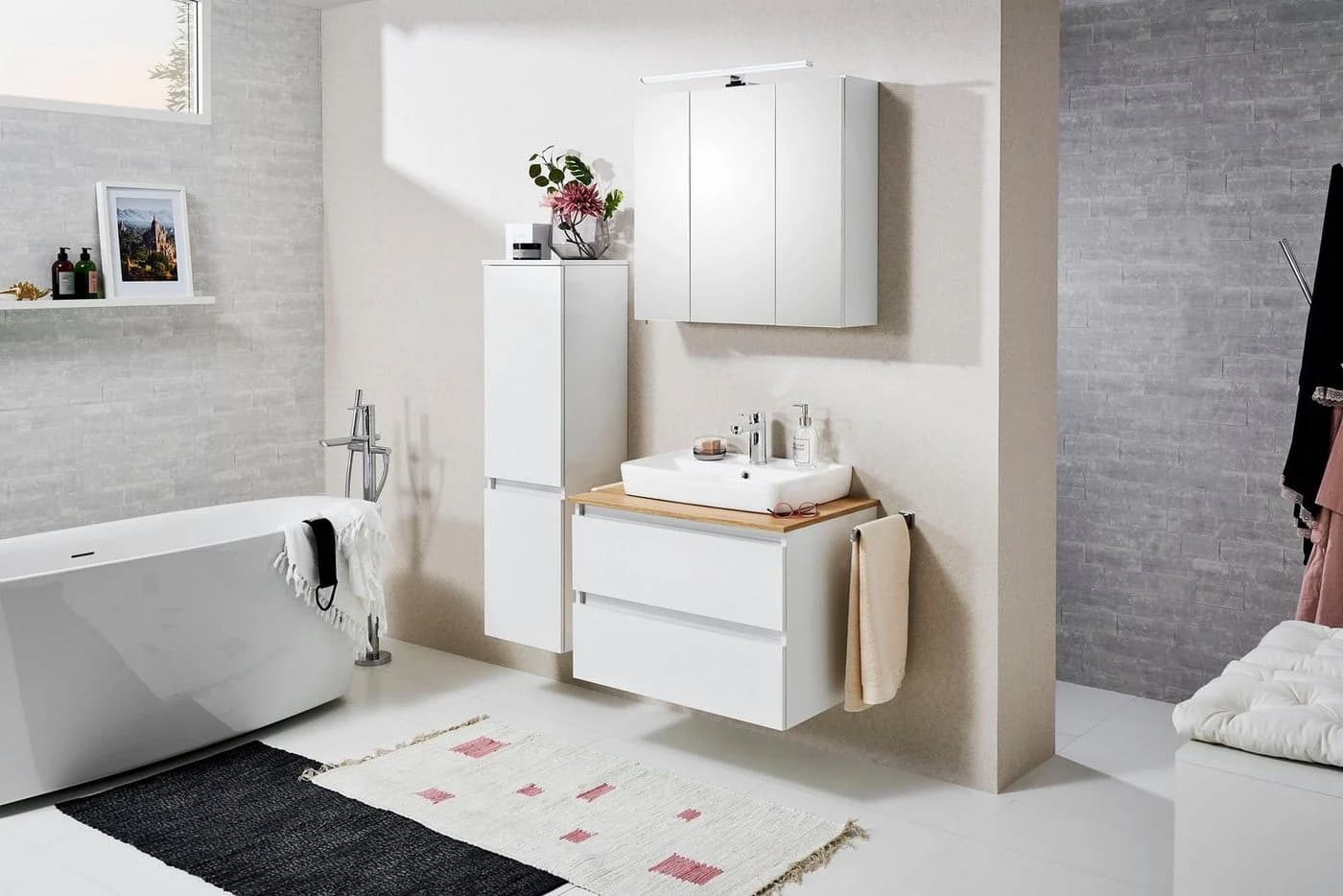 Midischrank SAPHIR Quickset 360 Weiß Glanz 2 Türen Wandhängend - Bild 4