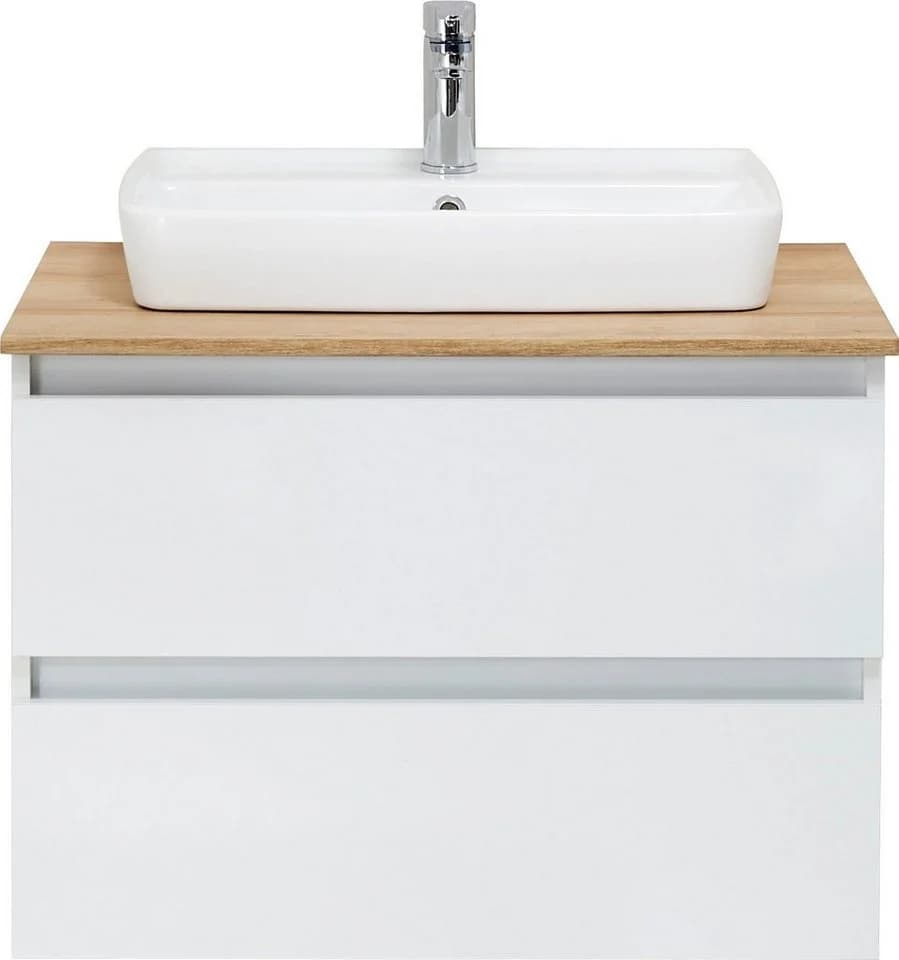 SAPHIR Quickset 360 Waschtisch Weiß Glanz mit Keramik-Aufsatzbecken - Bild 4