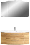Badmöbel-Set SAPHIR Cassca Sprint Mineralmarmor-Waschtisch LED-Spiegelschrank Bild 1