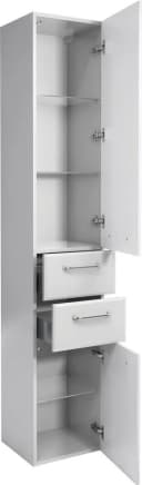 Quickset Hochschrank SAPHIR Weiß Hochglanz mit Türdämpfung Bild 1