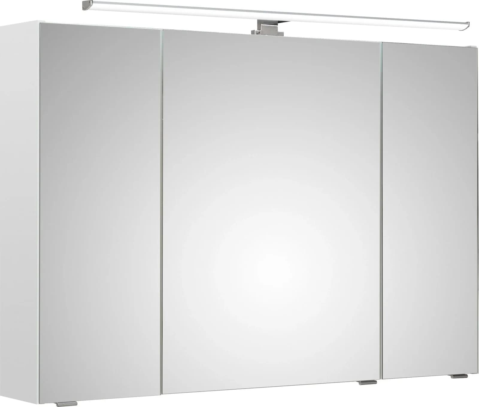 Spiegelschrank SAPHIR Quickset 3 Spiegeltüren LED Weiß Glanz
