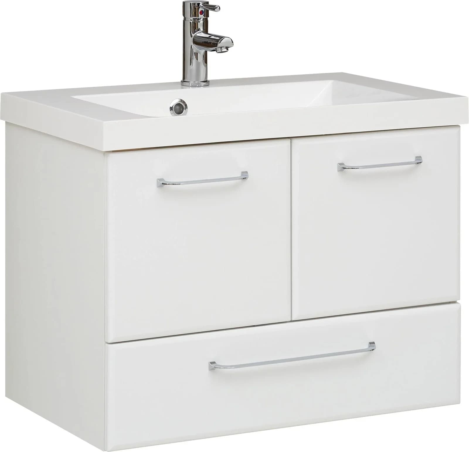 Waschtisch SAPHIR Quickset mit Unterschrank Weiß Glanz 74cm