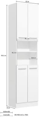 Hochschrank SAPHIR Quickset 953 Weiß Glanz 4 Türen Bild 4