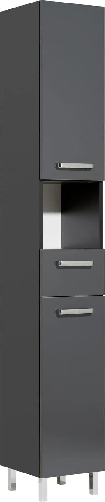 Quickset Badschrank SAPHIR 30 cm Anthrazit Glanz mit Türdämpfer