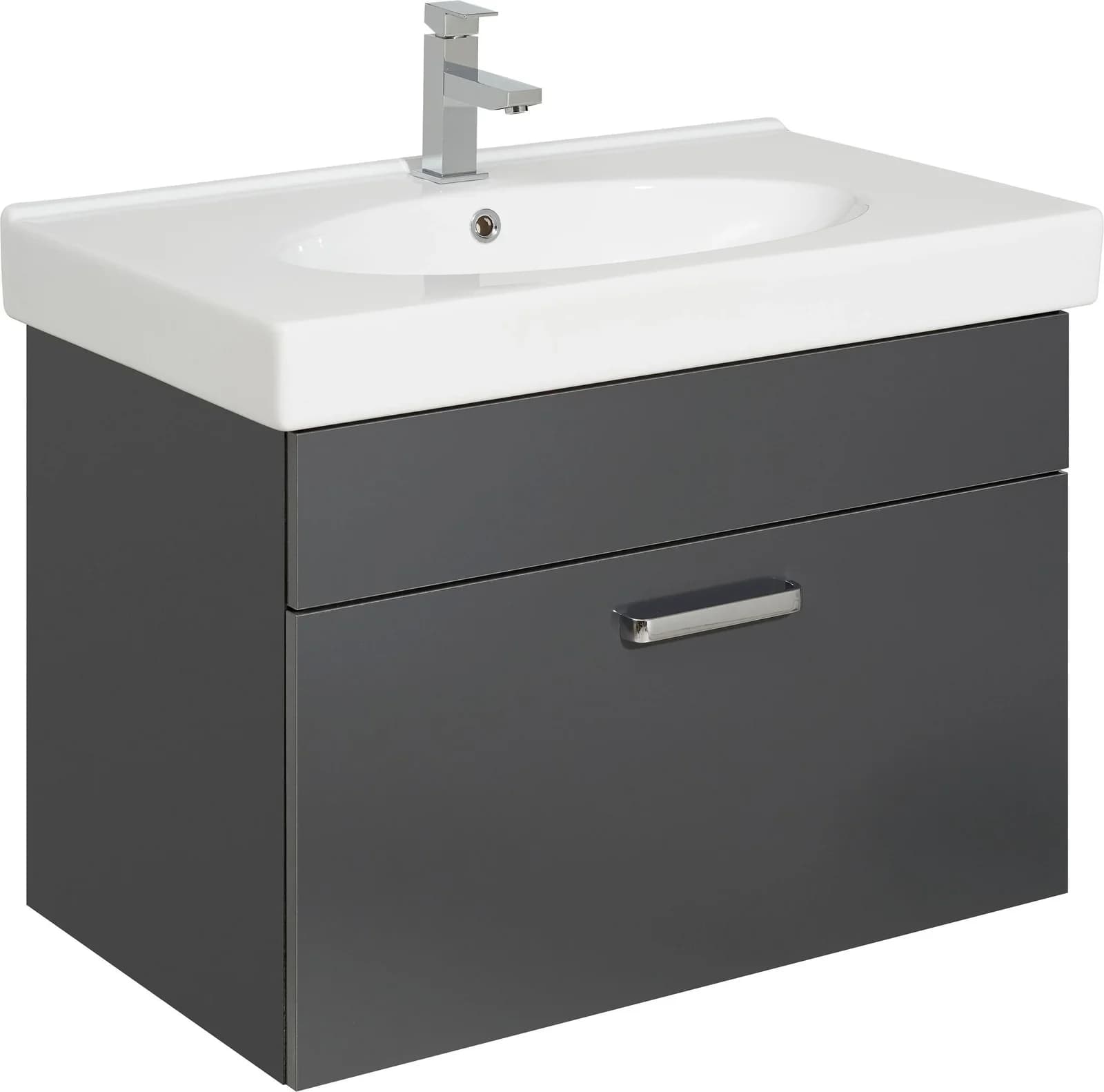 Baur Versand Waschtisch SAPHIR Keramikwaschtisch 80 cm Anthrazit