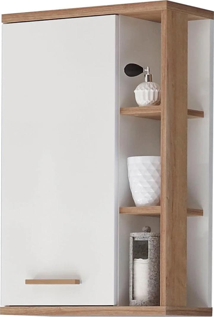 Hängeschrank SAPHIR Quickset 50,5 cm Weiß Glanz mit Glasböden