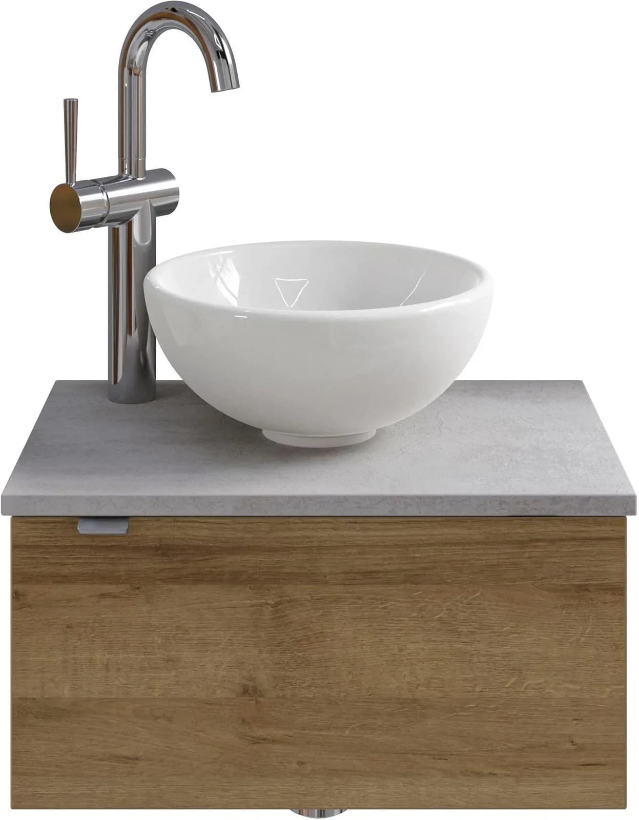 Waschtisch SAPHIR Serie 6915 mit Unterschrank 51cm Riviera Eiche Grau