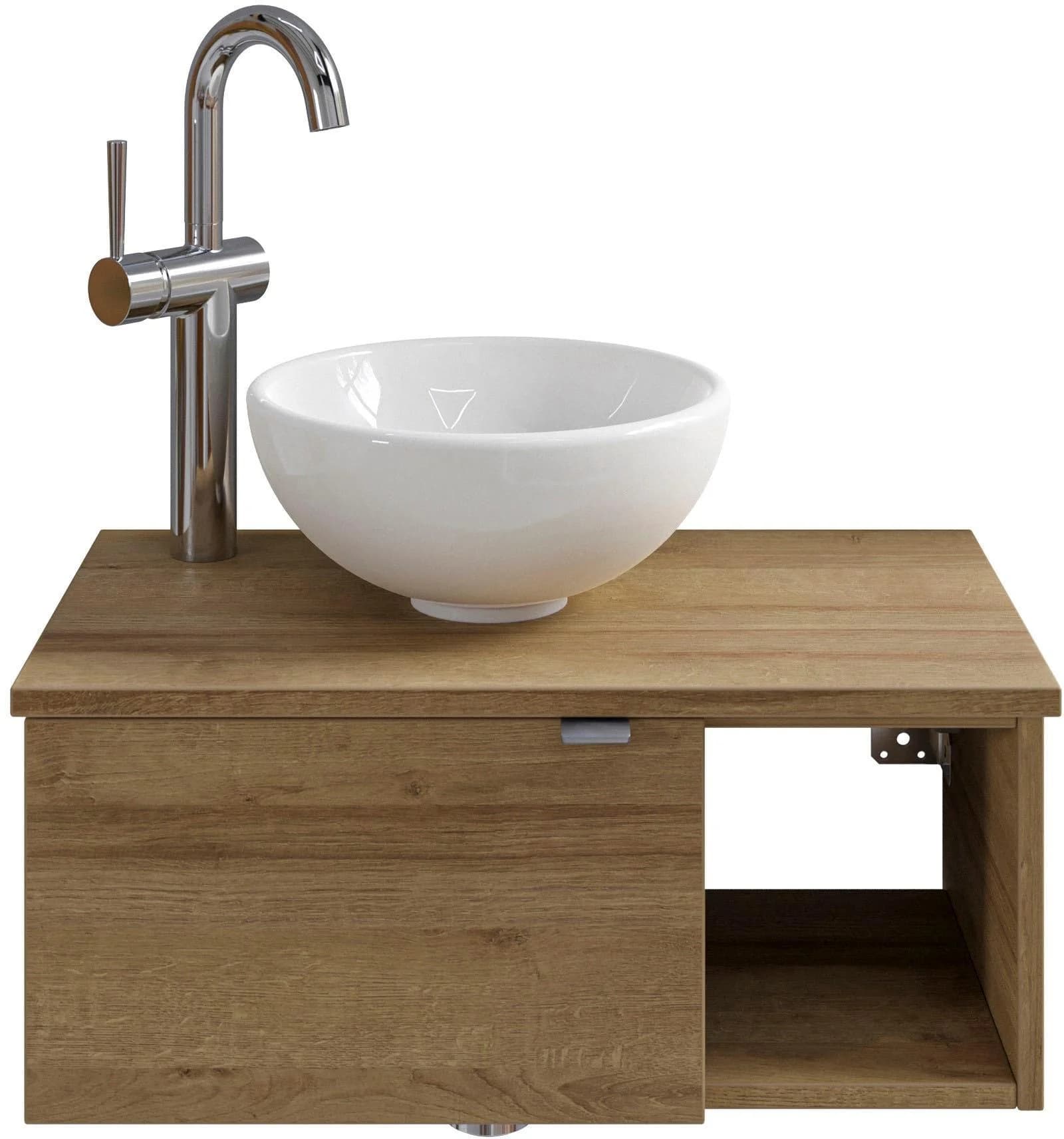 Waschtisch SAPHIR Serie 6915 mit Unterschrank Riviera Eiche