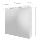 Spiegelschrank SAPHIR Quickset 316 Weiß Glanz 3 Spiegeltüren LED Bild 5