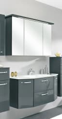 Badmöbel-Set SAPHIR Quickset 327 mit LED-Spiegelschrank Anthrazit Hochglanz Bild 2