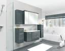 Saphir Badmöbel-Set Quickset 327 5-teilig Anthrazit Hochglanz mit LED-Spiegel Bild 2