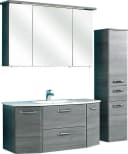 Badmöbel-Set SAPHIR "Quickset 3-teilig" Mineralmarmor-Waschtisch LED-Spiegelschrank Bild 5