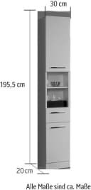 Hochschrank SAPHIR Quickset 335 Weiß Glanz 2 Türen Bild 3