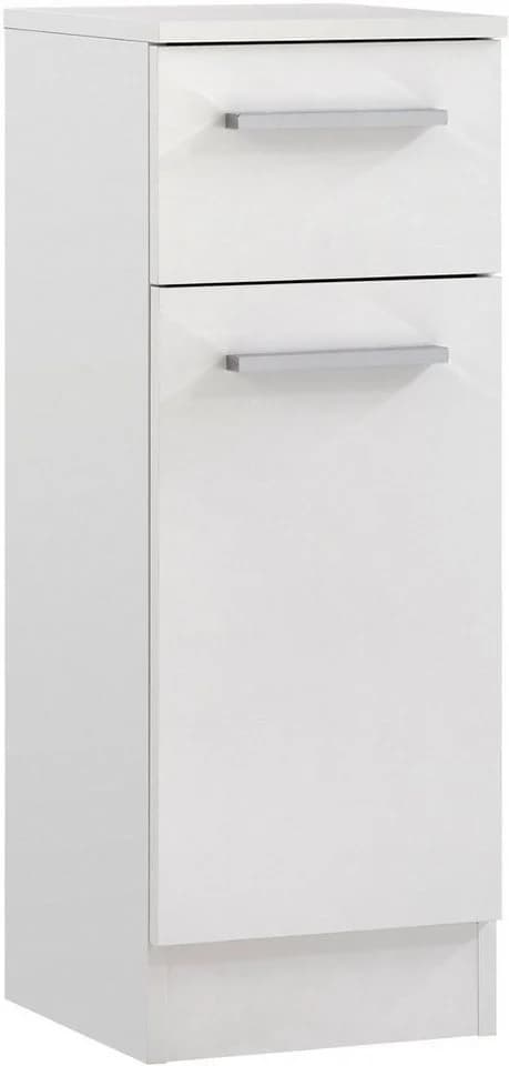 Saphir Unterschrank Quickset 335 Badschrank 1 Tür 1 Schublade 30 cm Weiß Glanz - Bild 2