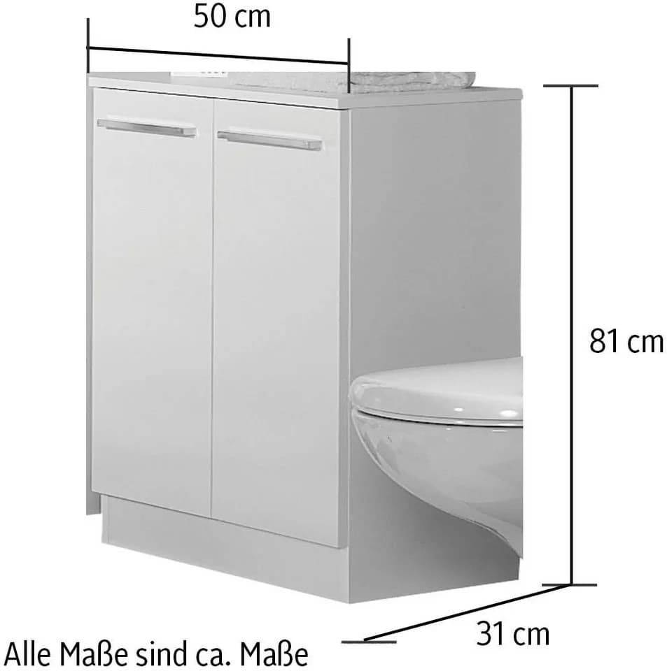 Baur Versand Unterschrank SAPHIR Quickset 335 Badschrank Weiß Glanz - Bild 4