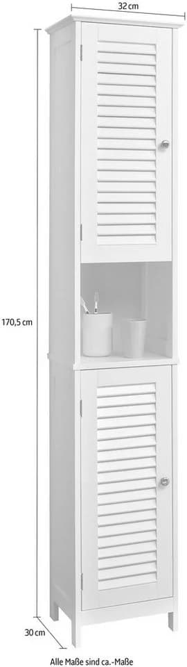 Hochschrank SAPHIR Quickset 928 Badschrank Weiß Landhaus-Stil - Bild 4