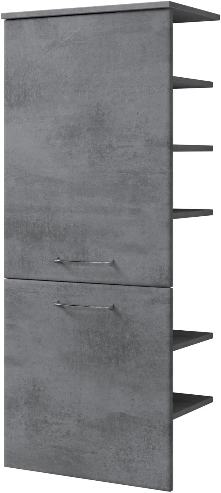 Midischrank SAPHIR Quickset 945 Badschrank 50 cm Grau mit Türdämpfer