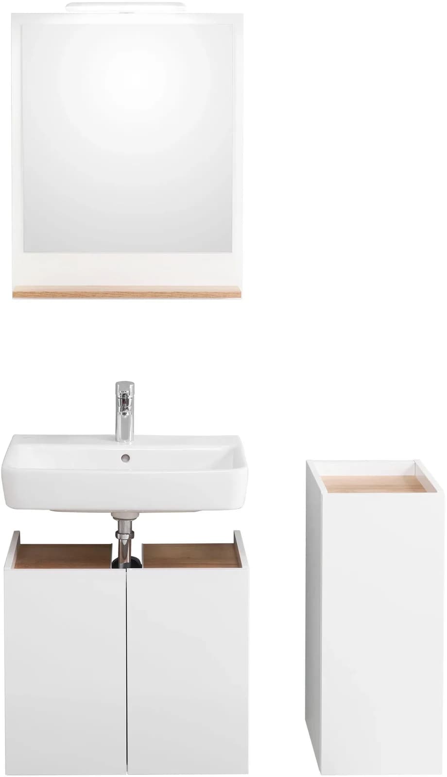 Baur Versand Badmöbel-Set SAPHIR Quickset 947 3-teilig Weiß Glanz