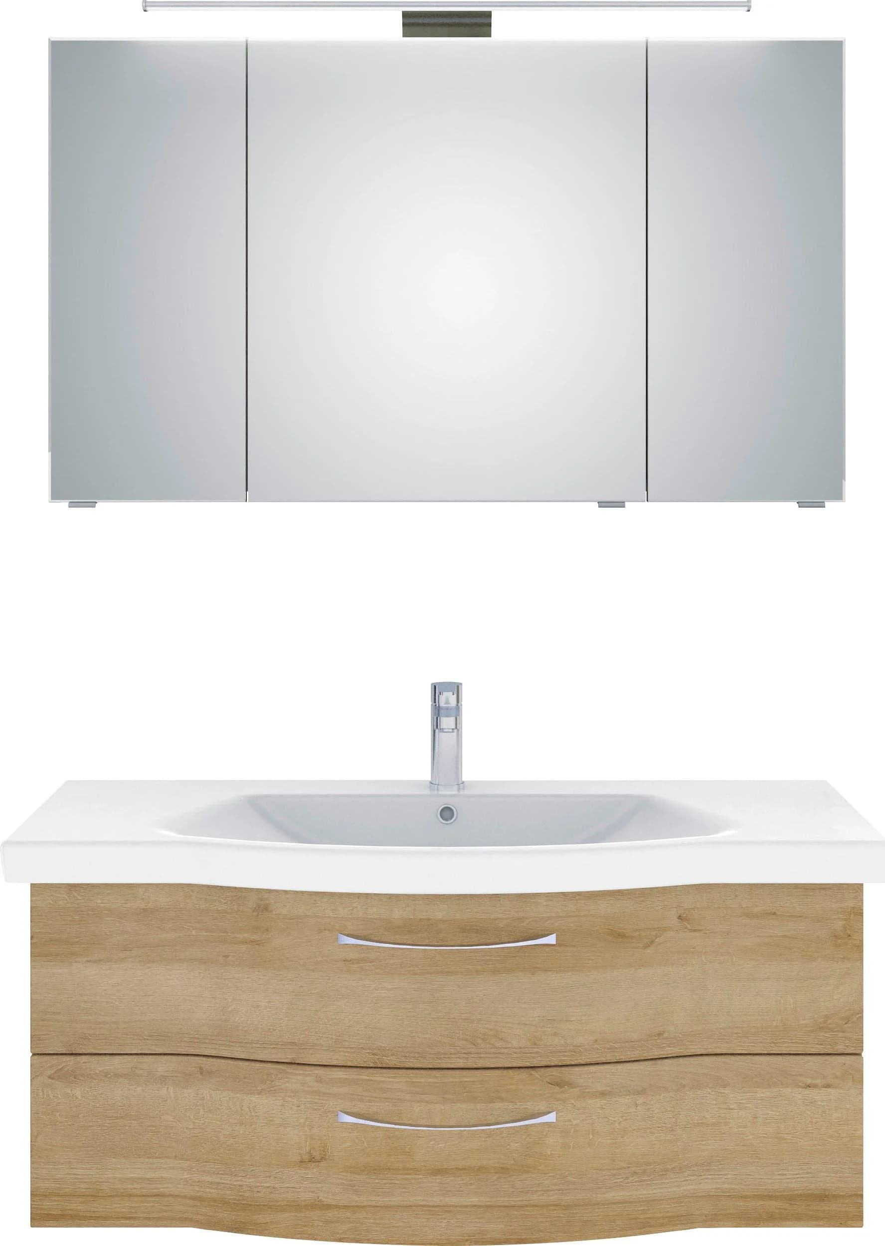 Baur Versand Badmöbel-Set SAPHIR 6005 Sprint Keramik-Waschtisch LED-Spiegelschrank