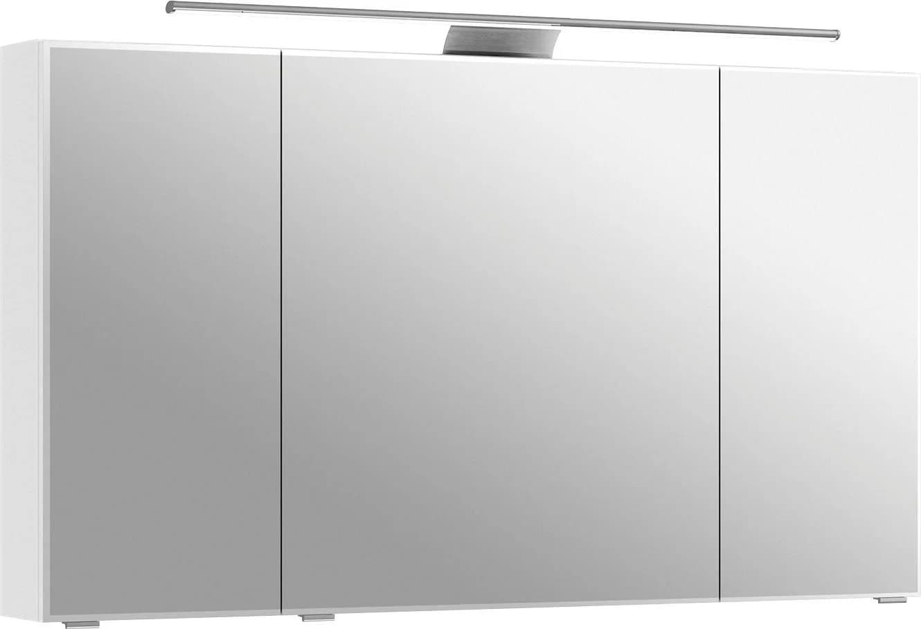 Spiegelschrank SAPHIR 6005 Sprint 3 Spiegeltüren Weiß Glanz LED