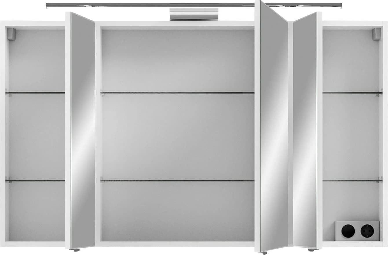 Spiegelschrank SAPHIR 6005 Sprint 3 Spiegeltüren Weiß Glanz LED - Bild 3