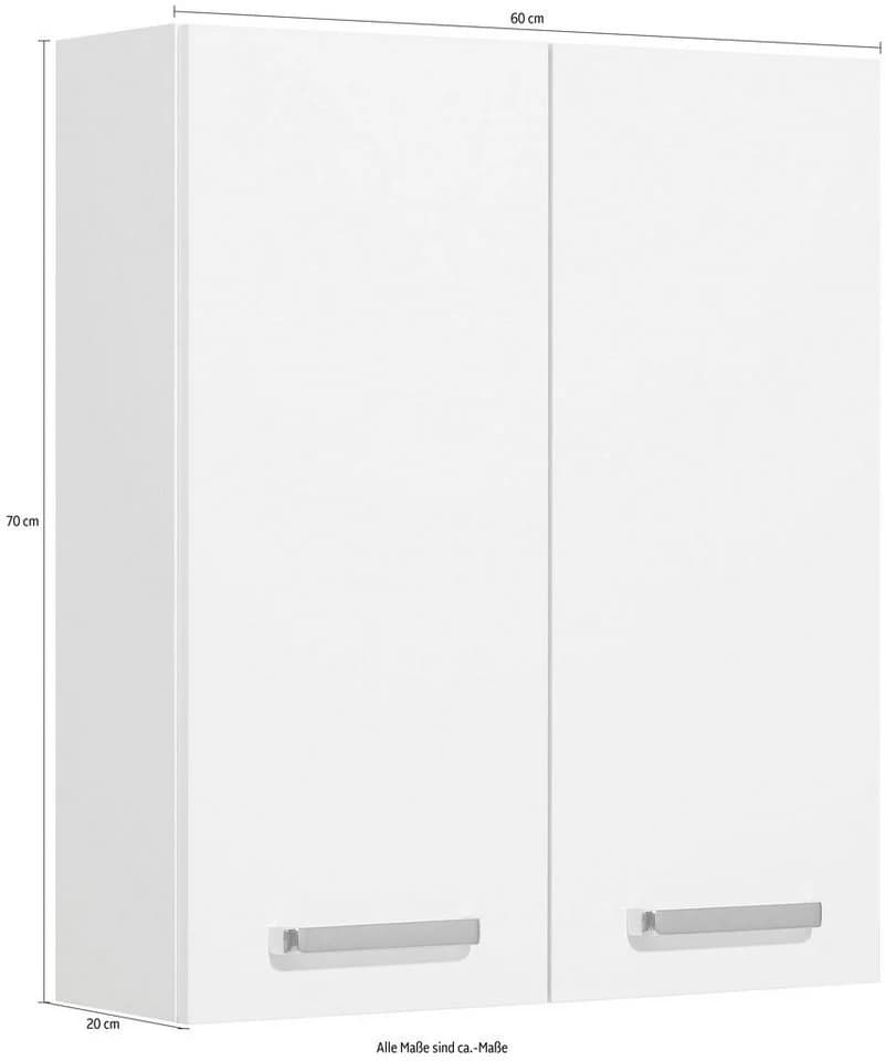 SAPHIR Quickset Hängeschrank 60cm Weiß Glanz mit Türdämpfung