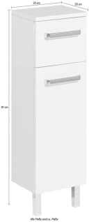 Quickset SAPHIR Unterschrank Weiß Glanz mit Türdämpfung Bild 3