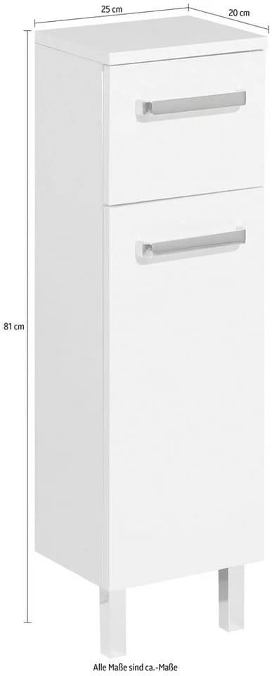 Quickset SAPHIR Unterschrank Weiß Glanz mit Türdämpfung - Bild 3