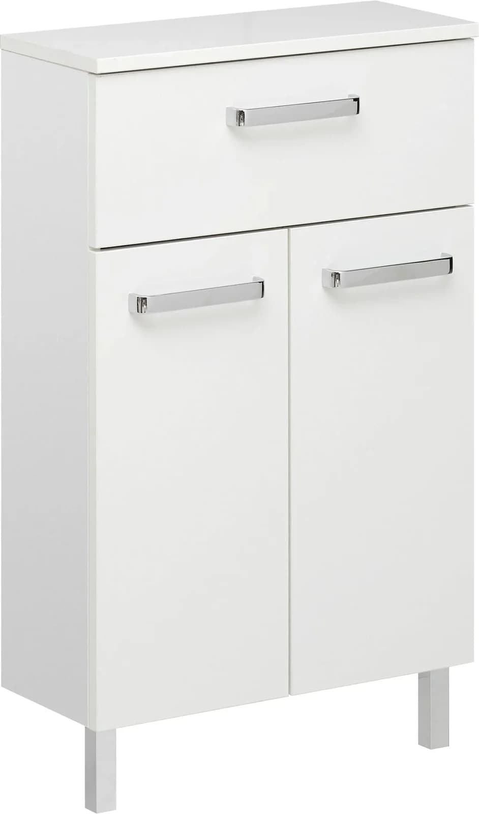 Quickset SAPHIR Unterschrank 50cm Weiß Glanz mit Türdämpfung