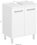 Waschbeckenunterschrank SAPHIR Quickset 2 Türen Weiß Glanz Bild 3