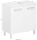 Waschbeckenunterschrank SAPHIR Quickset 60 cm Weiß Glanz mit Türdämpfung Bild 4