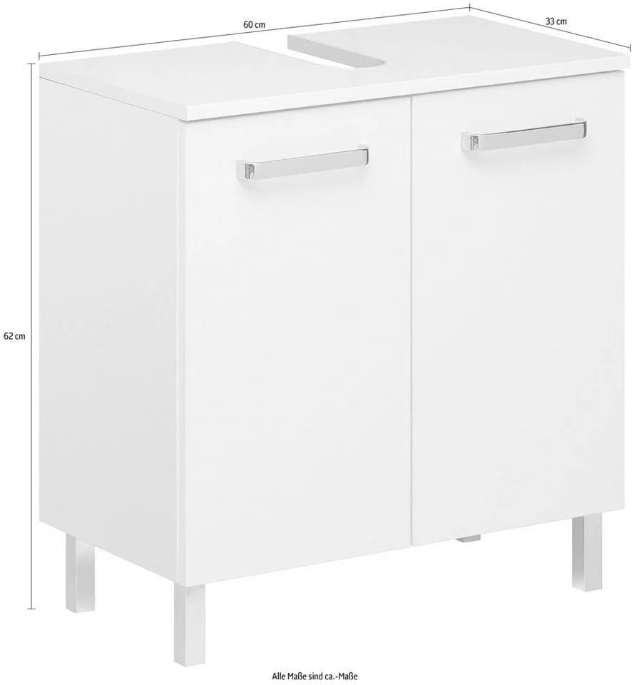 Waschbeckenunterschrank SAPHIR Quickset 60 cm Weiß Glanz mit Türdämpfung - Bild 4