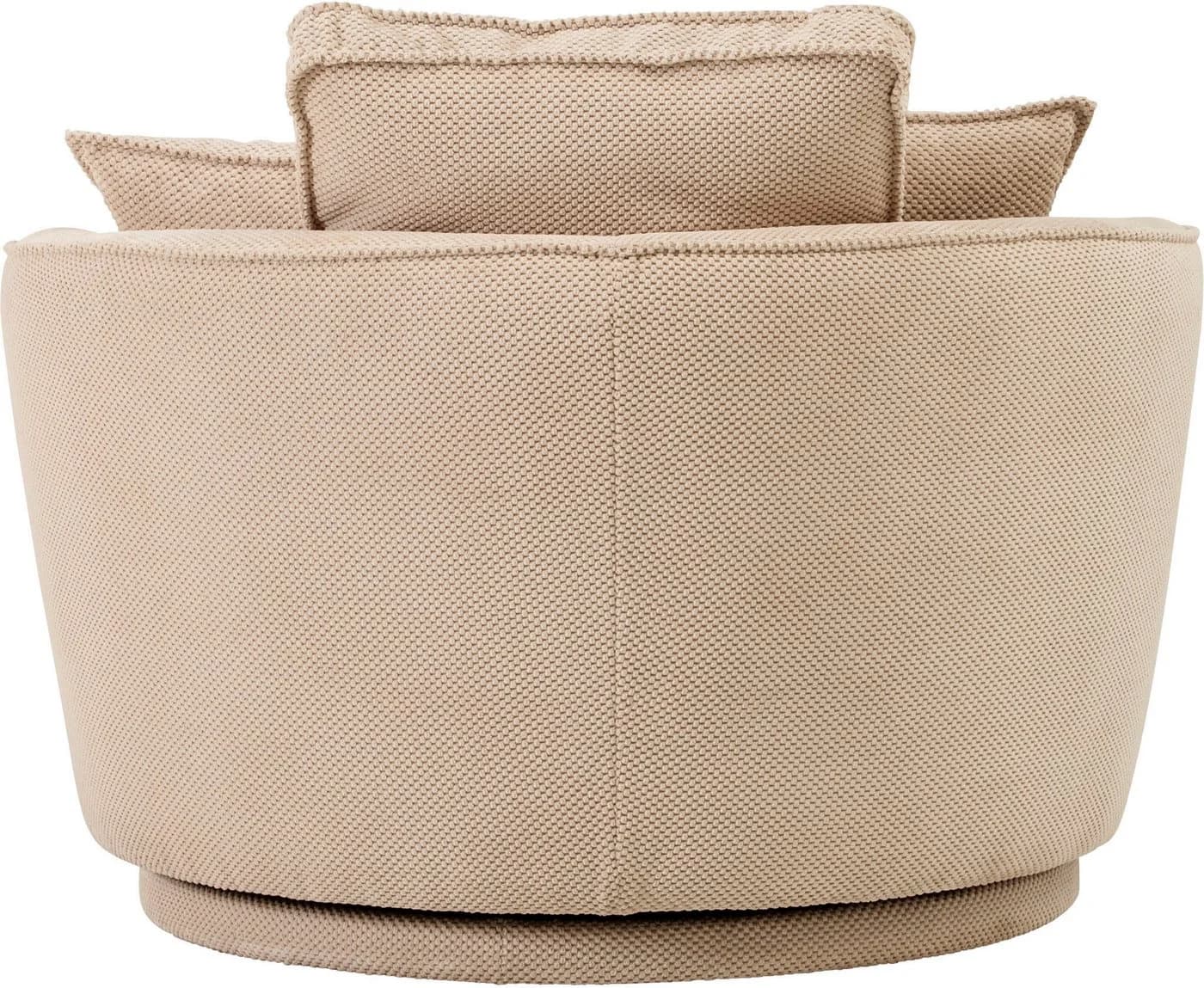 Home Affaire Maisie Drehsessel XXL Beige mit Hocker - Bild 4