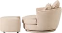 Home Affaire Maisie Drehsessel XXL Beige mit Hocker Bild 5
