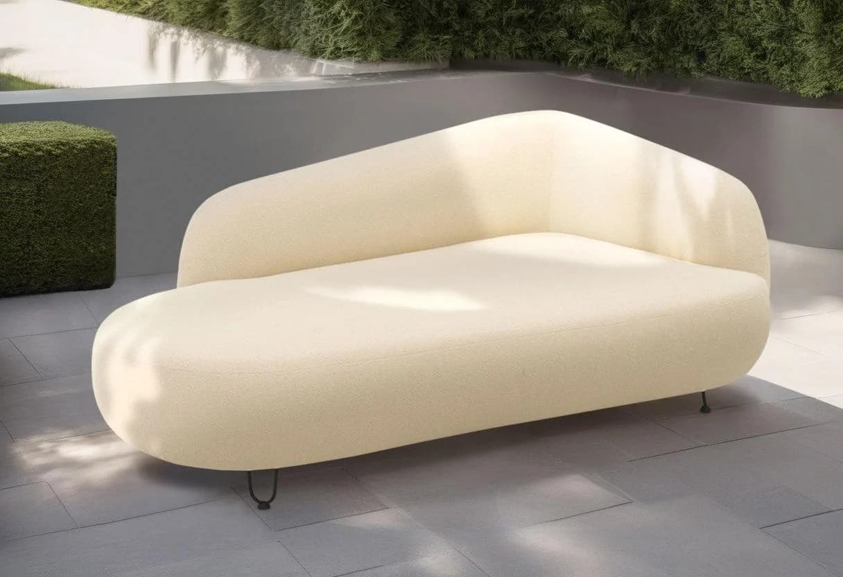 Recamiere DOMO COLLECTION Poika Fellimitat Beige Outdoor