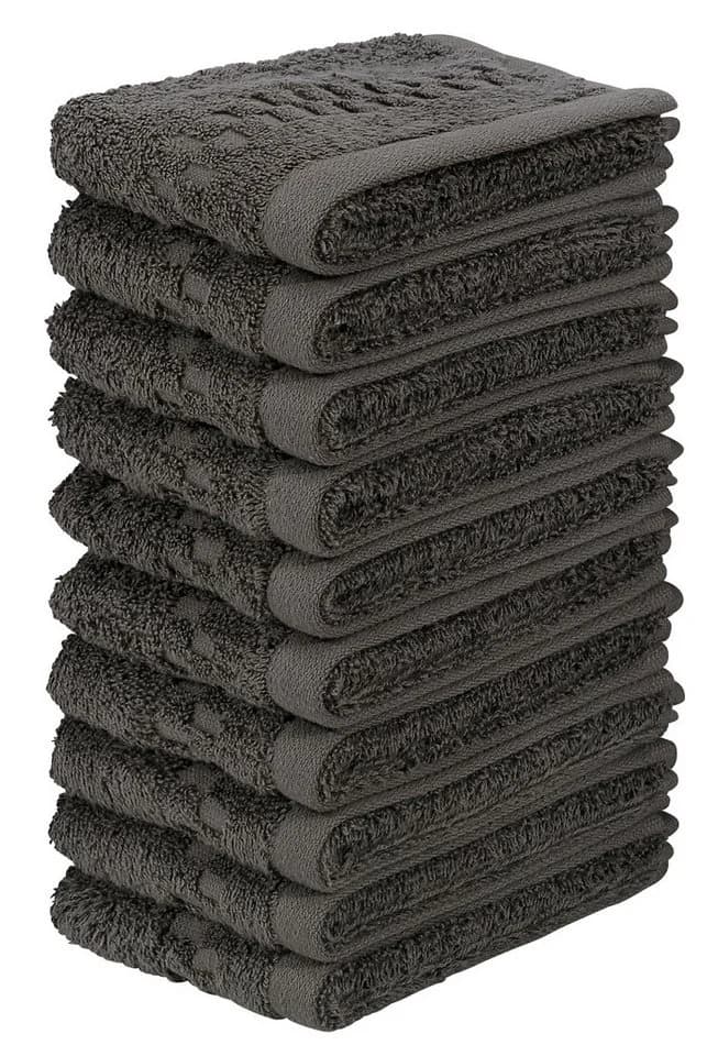 OTTO HOME Waschlappen Set 10-tlg. Anthrazit Frottier 30x30cm - Bild 2